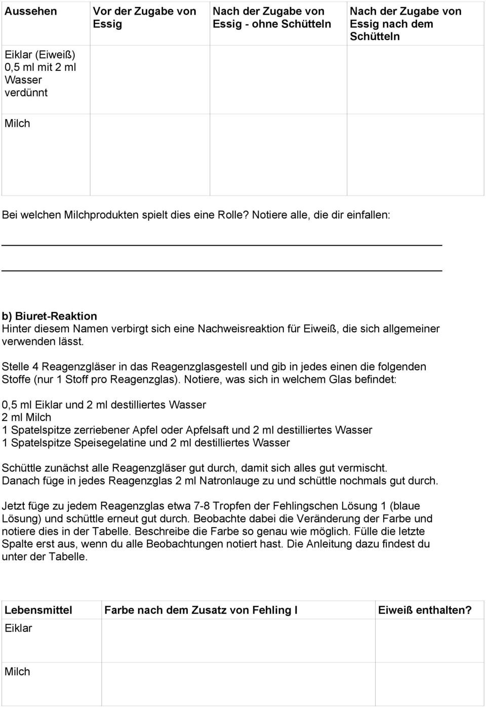 Fructose Tabelle Pdf
 Nachweis der Nährstoffe Fette Kohlenhydrate Eiweiß in