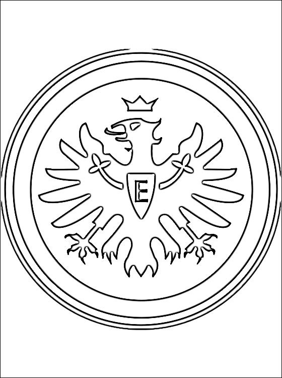 Fußball Ausmalbilder Bundesliga
 Ausmalbilder Logo Eintracht Frankfurt Ausmalbilder