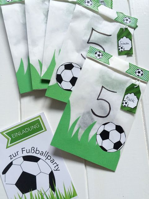 Fußball Geschenke Kinder
 Frollein Pfau DIY Einladungskarten zur Fußballparty