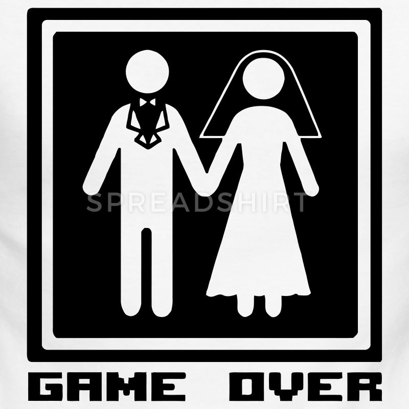 Game Over Hochzeit
 Fun Wedding Hochzeit Game Over The end of life Langarm