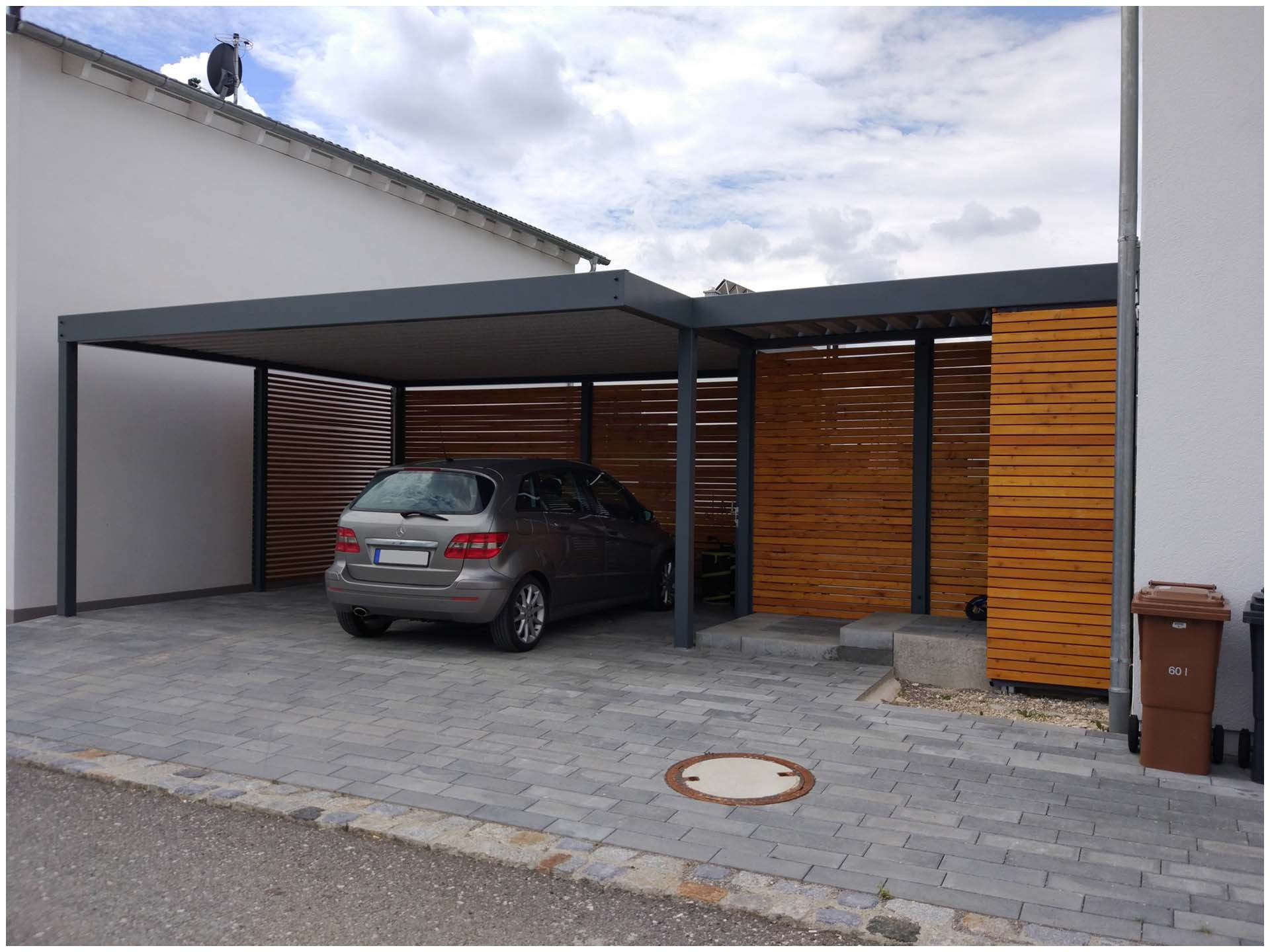 Garage Blech
 Garage Blech Design Metall Carport Mit Vordach Aus