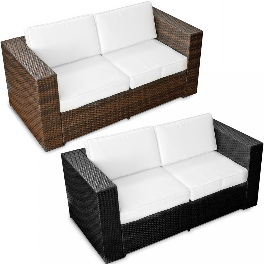 Garten Couch
 XXL Polyrattan Gartenmöbel Lounge Möbel Sofa Couch Bank