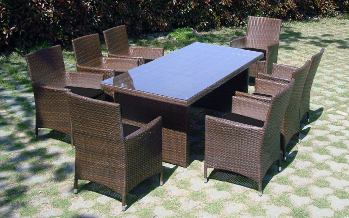 Garten Sitzgruppe
 Baidani Rattan Garten Sitzgruppe Elegancy XXL Select