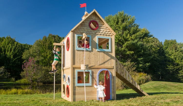 Garten Spielhaus Holz
 Spielhaus im Garten – modernes Kinderspielhaus aus Holz