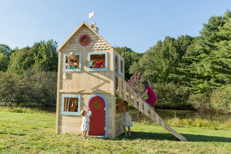 Garten Spielhaus Holz
 Spielhaus im Garten – modernes Kinderspielhaus aus Holz