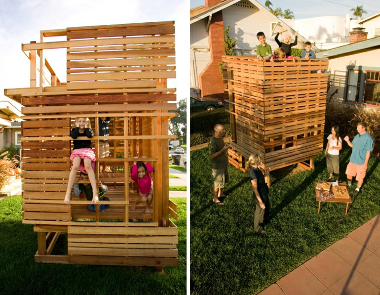 Garten Spielhaus Holz
 Spielhaus im Garten – modernes Kinderspielhaus aus Holz