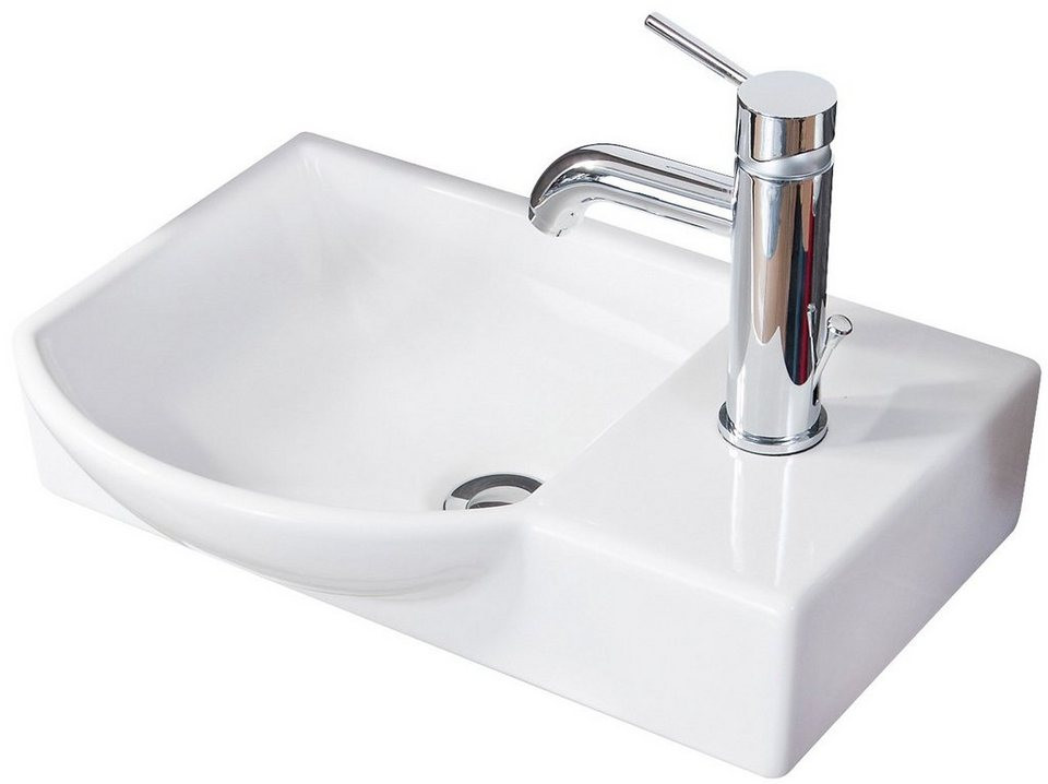 Gäste Wc Waschbecken
 FACKELMANN Waschbecken Gäste WC Breite 45 cm für Gäste