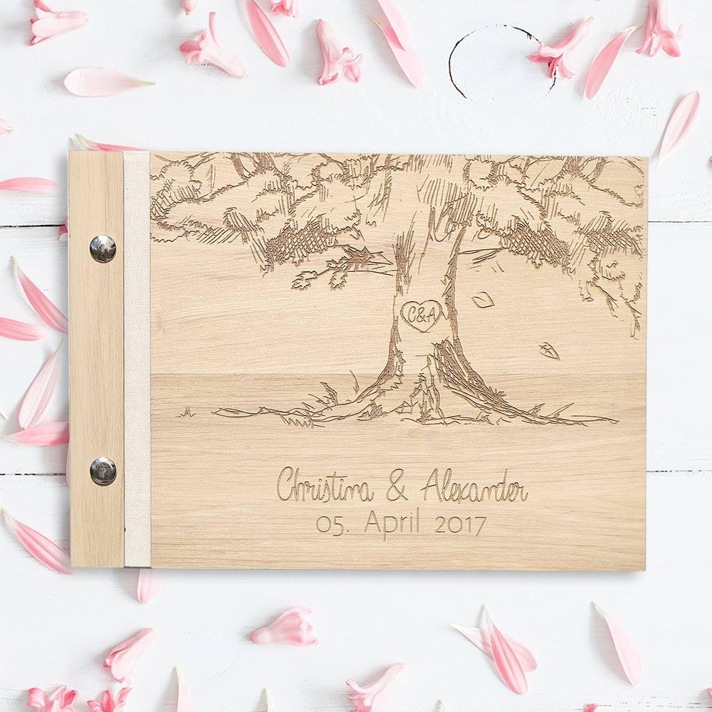 Gästebuch Hochzeit Holzherzen
 Tree Gästebuch zur Hochzeit – Brides Market