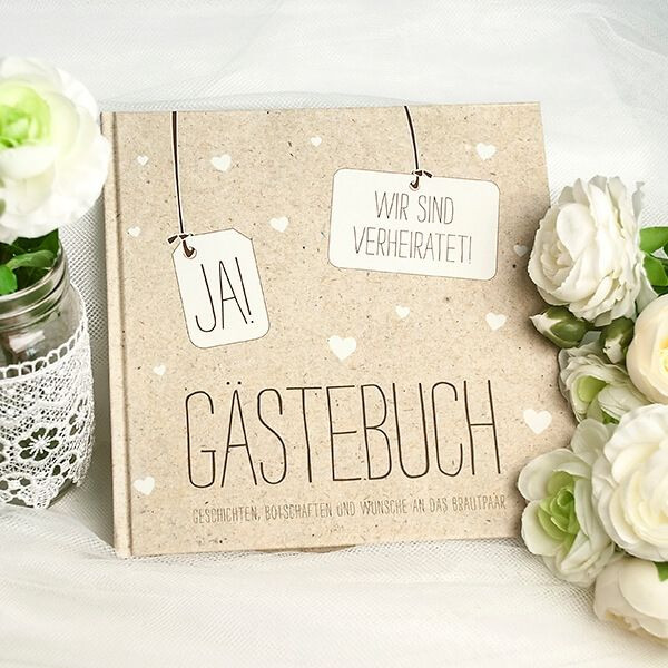 Gästebuch Hochzeit Kaufen
 Gästebuch "JA " in Kraftpapier Look zur Hochzeit