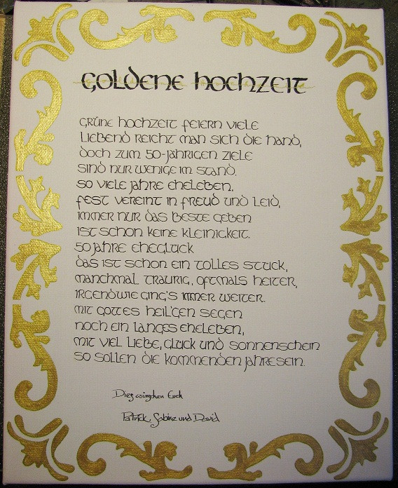 Gedicht Goldene Hochzeit Lustig
 gedicht für goldene hochzeit