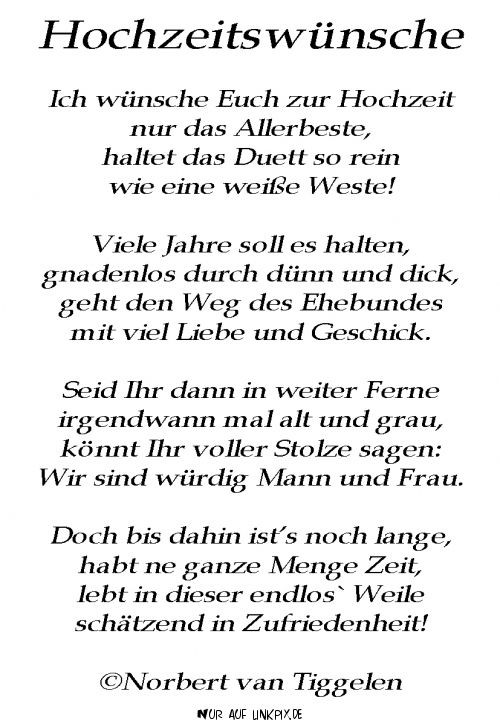 Gedicht Goldene Hochzeit Lustig
 Sprüche Hochzeit Gästebuch Wünsche sprüche