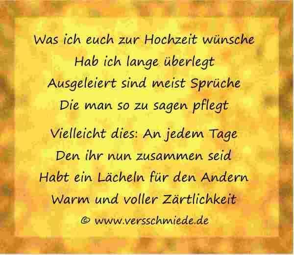 Gedicht Zur Hochzeit Lustig
 Hochzeitsglückwünsche lustig originell VerseSchmiede