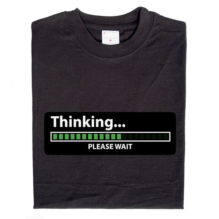Geek Geschenke
 Animiertes Geek Shirt Thinking T Shirt mit laufenden