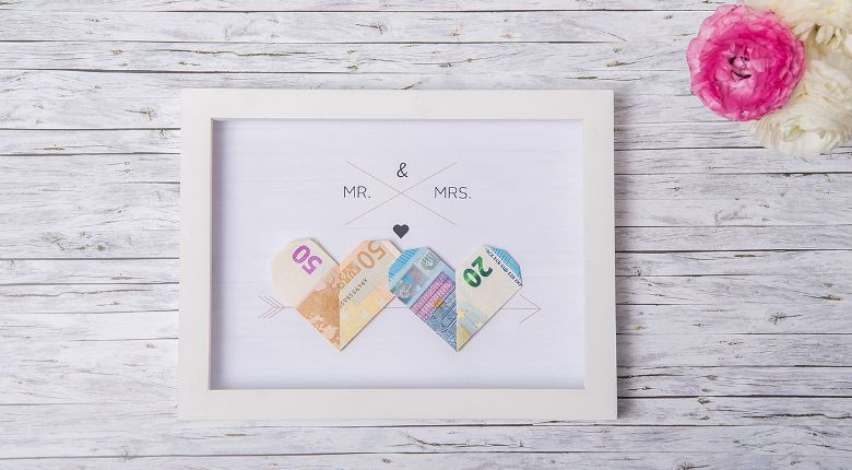 Geld Falten Hochzeit Bilderrahmen
 Money money money Geldgeschenke originell verpackt für