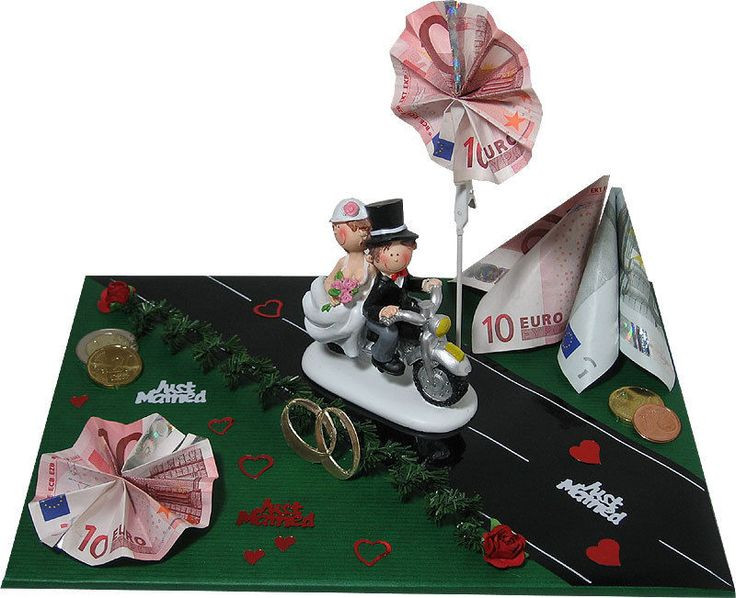 Geld Geschenk Hochzeit
 lustige Geldgeschenke zur Hochzeit Brautpaar auf Motorrad