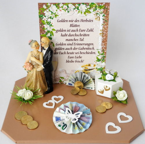 Geldgeschenk Goldene Hochzeit
 Geld Geschenke zur goldene Hochzeit