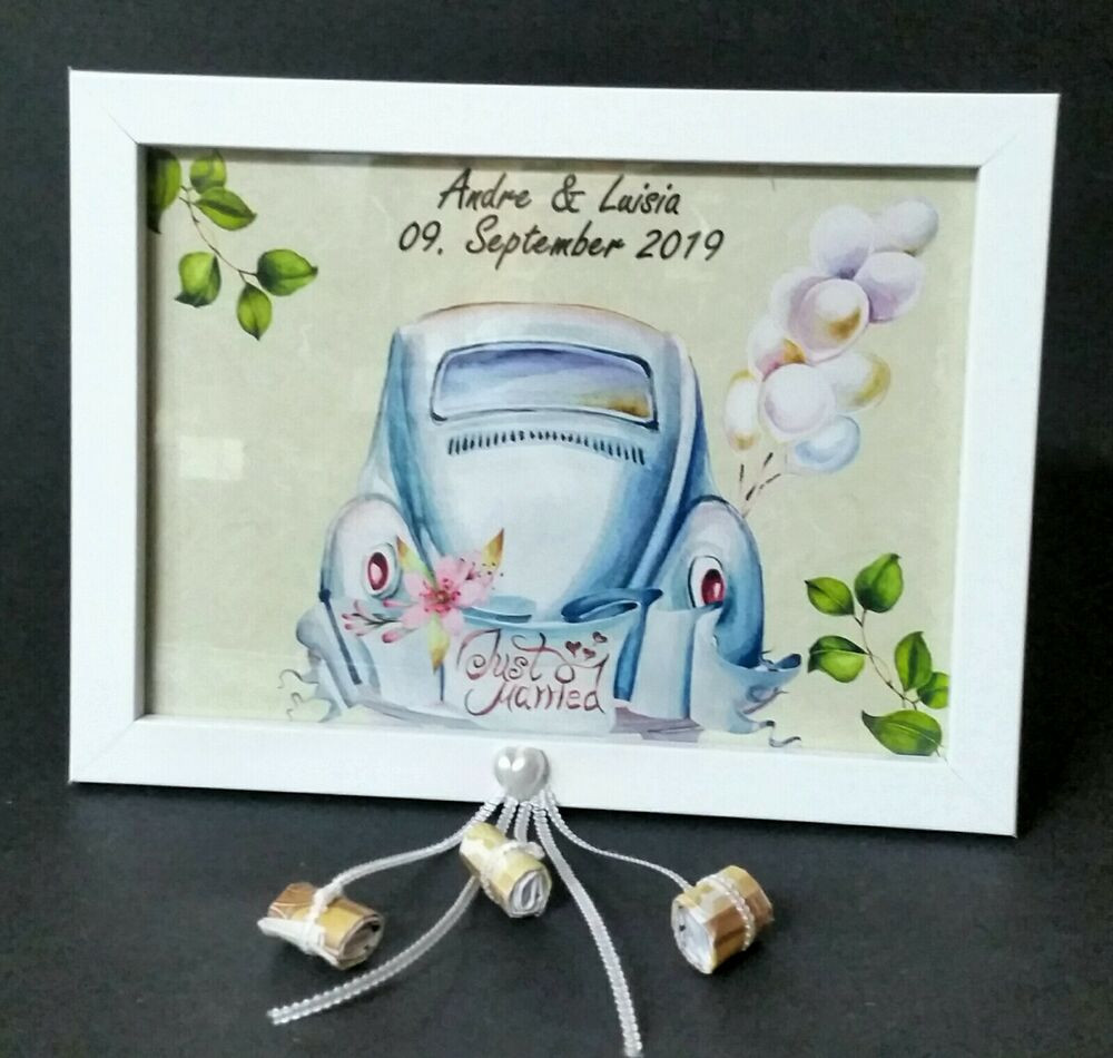 Geldgeschenk Hochzeit Bilderrahmen
 GELDGESCHENK zur HOCHZEIT Bilderrahmen PERSONALISIERT