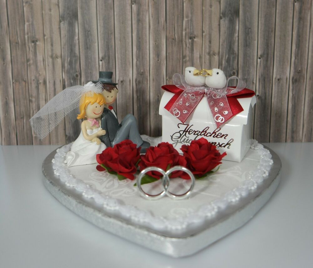 Geldgeschenk Hochzeit
 Geldgeschenk Herz Brautpaar Deko rot Hochzeit