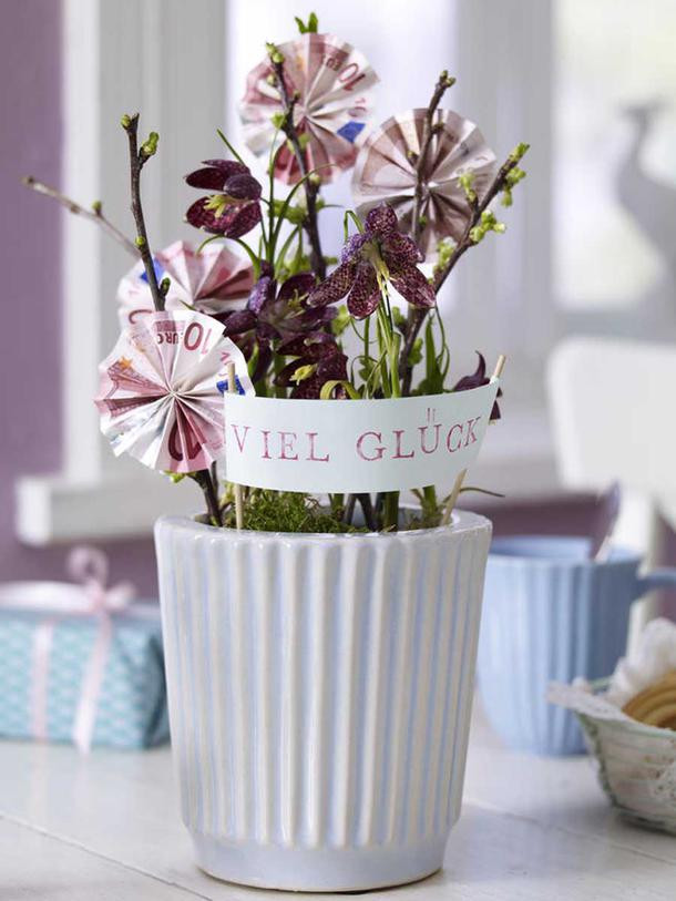 Geldgeschenke Hochzeit Basteln Blume
 Geldgeschenke basteln Kreative Ideen für jeden Anlass