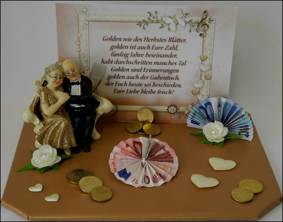 Geldgeschenke Zur Goldenen Hochzeit Originell Verpacken
 Bilder Geldgeschenke Goldene Hochzeit originell Verpackt