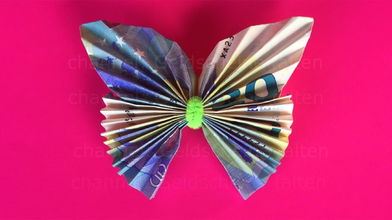 Geldschein Falten Hochzeit
 Geldscheine falten Schmetterling Einfachen Schmetterling
