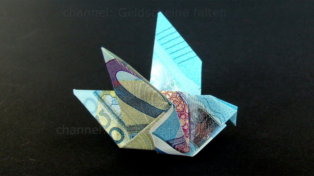 Geldscheine Falten Hochzeit Taube
 Geldschein falten Taube Einfachen Origami Vogel mit Geld