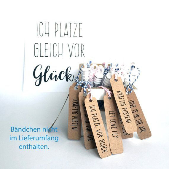 Geschenk Hochzeit Standesamt Oder Kirche
 10 Bubbles with labels for the wedding in 2019
