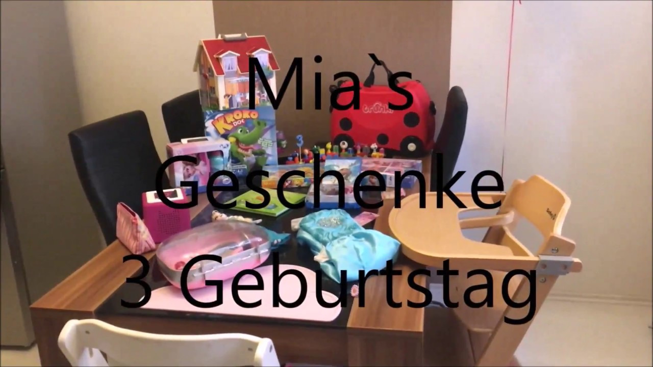 Geschenke 3. Geburtstag
 Mia´s Geschenke zum 3 Geburtstag