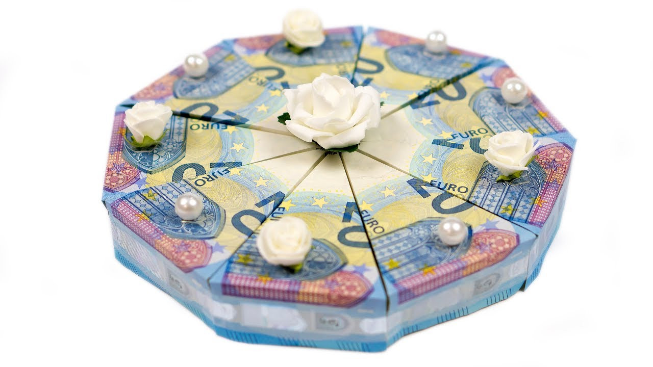 Geschenke Aus Geld
 Geld falten Torte Hochzeitsgeschenk selber basteln DIY