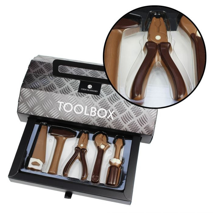 Geschenke Aus Schokolade
 Werkzeug aus Schokolade Toolbox mit Schokowerkzeugen