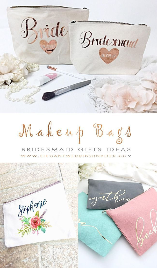 Geschenke Für Brautjungfern
 personalisierte Make up Taschen für Brautjungfer Geschenke