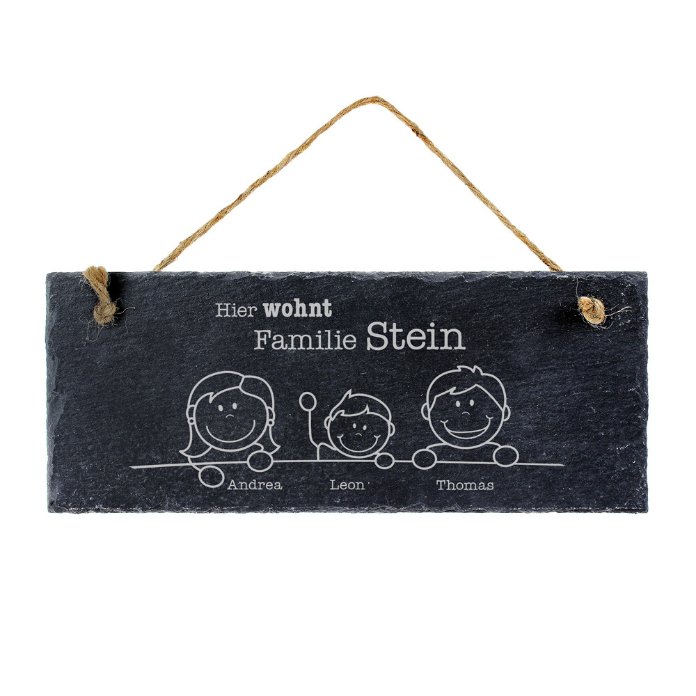 Geschenke Für Familien
 Schiefertafel mit Gravur personalisiert für Familien