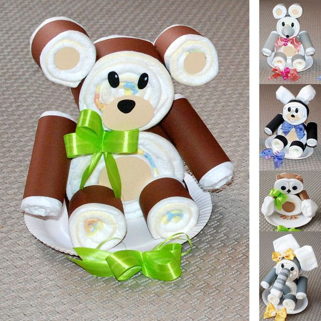 Geschenke Für Neugeborene
 Windelbär Windeltorte Baby Mädchen Junge
