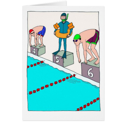 Geschenke Für Schwimmer
 Lustige Geburtstags Karte für Anfänger Schwimmer