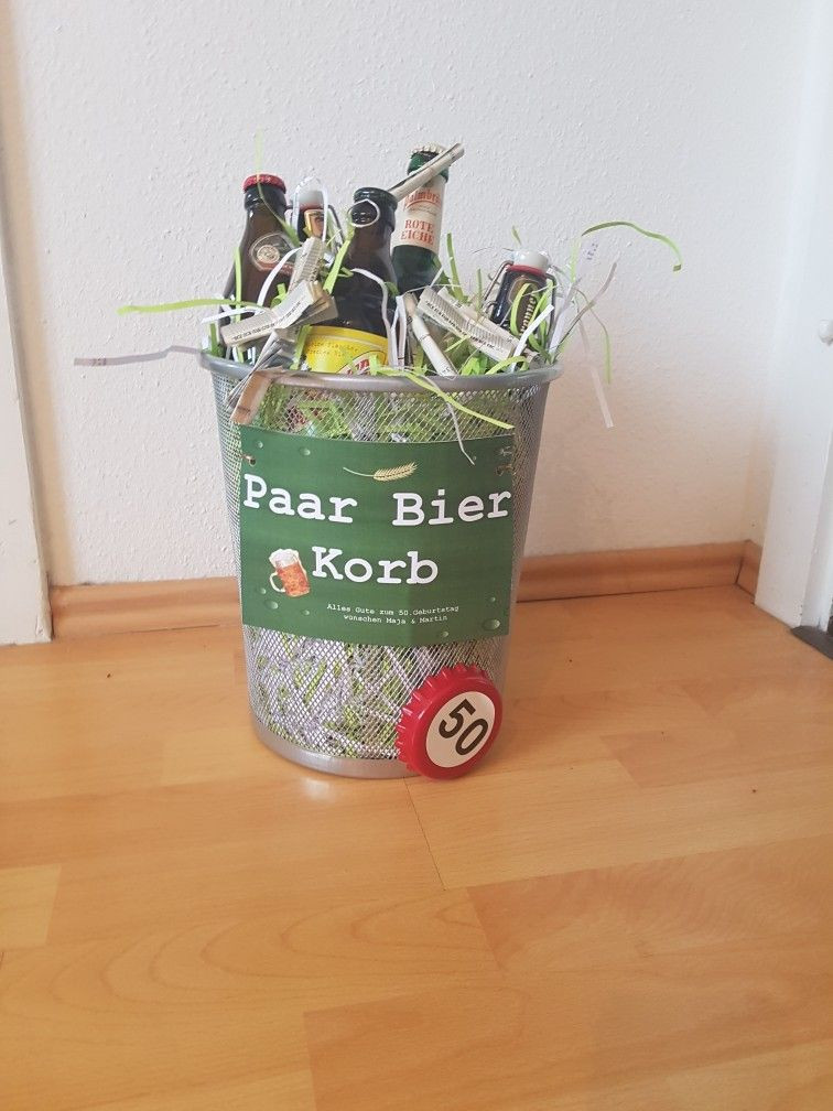Geschenke Mit Bier
 Paar Bier Korb Geschenk Bier Geburtstag Männer