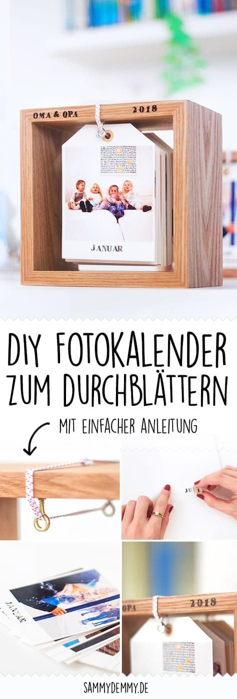 Geschenke Oma
 DIY Fotokalender im Holzrahmen Bildlein wechsel dich