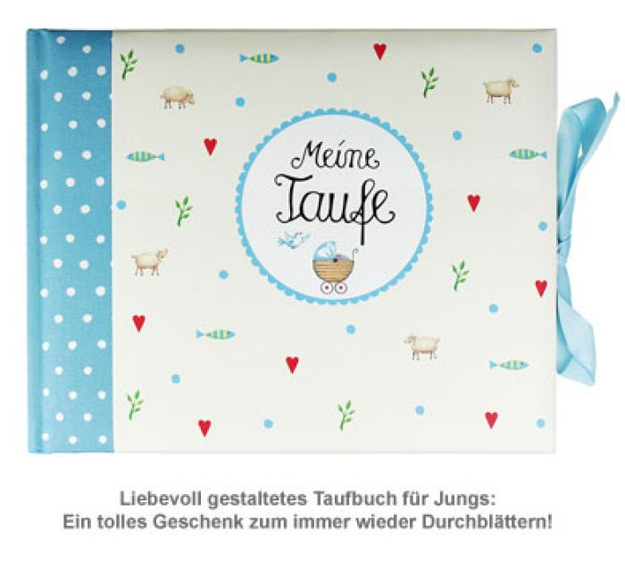 Geschenke Taufe Junge
 Erinnerungsalbum Taufe Junge zum Ausfüllen und Einkleben