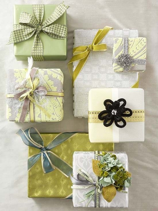 Geschenke Verpacken Ideen
 Geschenke verpacken ideen grün silber