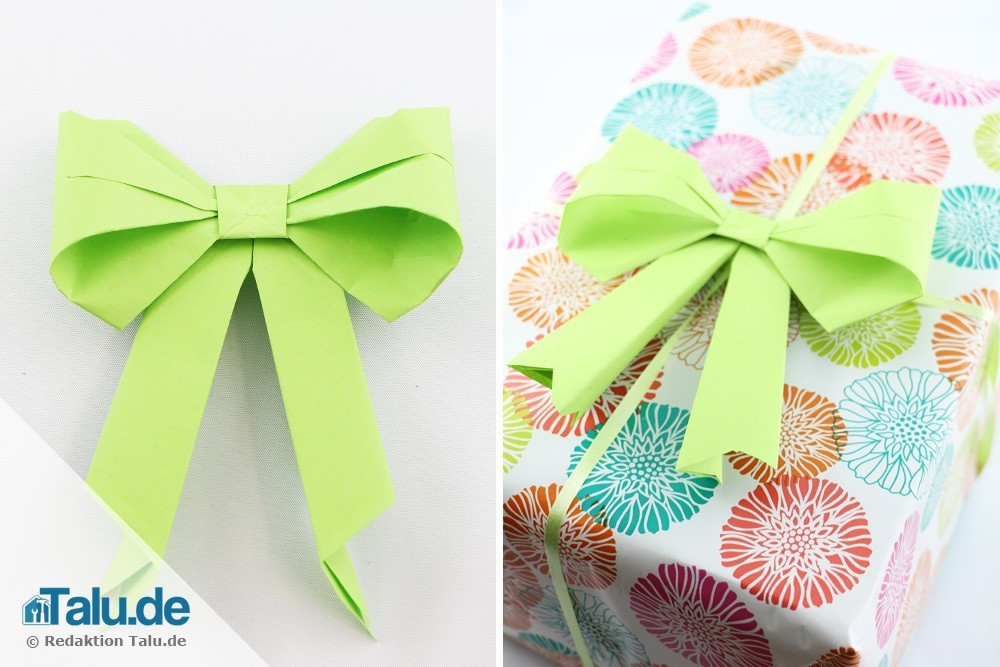 Geschenke Verzieren
 Origami Schleife falten Kunstvoll Geschenke verzieren