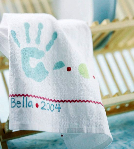 Geschenke Von Kindern
 Geschenke Ideen Kinder Basteln Muttertag Tuch bedrücken
