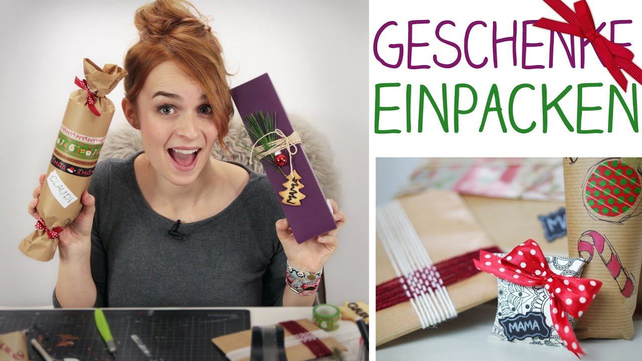 Geschenke Weihnachten Frau
 DIY 6 Einpack Ideen Geschenke verpacken Weihnachten