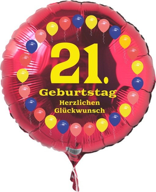 Geschenke Zum 21 Geburtstag
 Ballonsupermarkt lineshop Luftballon 21 Geburtstag