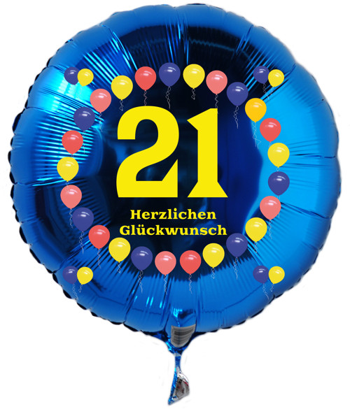 Geschenke Zum 21 Geburtstag
 Ballonsupermarkt lineshop Luftballon 21 Geburtstag