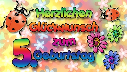 Geschenke Zum 5. Geburtstag
 5 Geburtstag Glückwünsche für Kinder