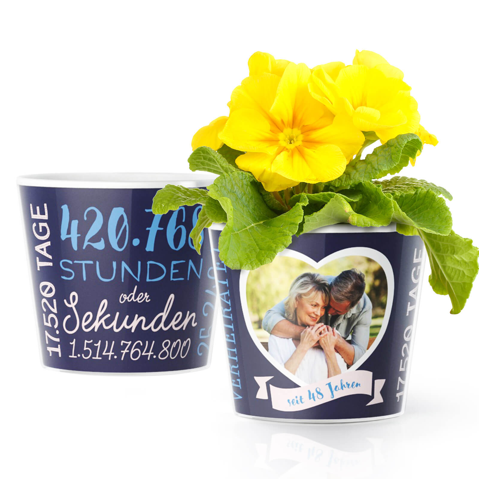 Geschenke Zum Hochzeitstag
 48 Hochzeitstag Diademhochzeit – Blumentopf von MyFacepot