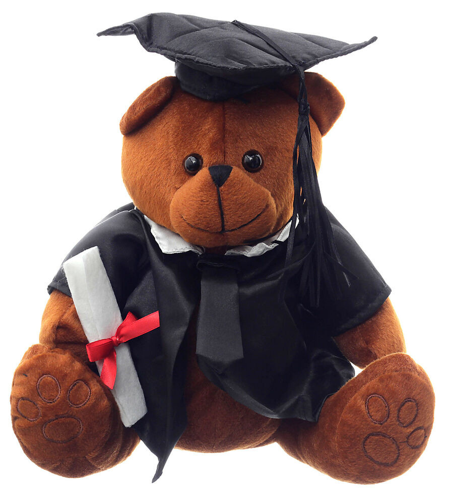 Geschenke Zur Bestandenen Prüfung
 Graduationsbär 32cm mit Doktorhut und Diplom Geschenk zur