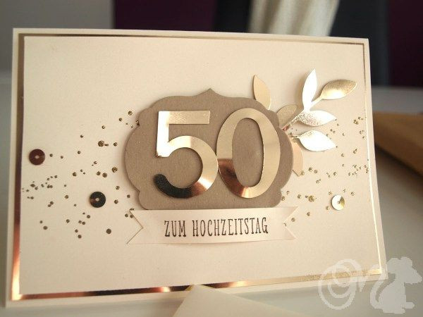 Geschenke Zur Goldenen Hochzeit Basteln
 Karte zur Goldenen Hochzeit SU Cricut Cards