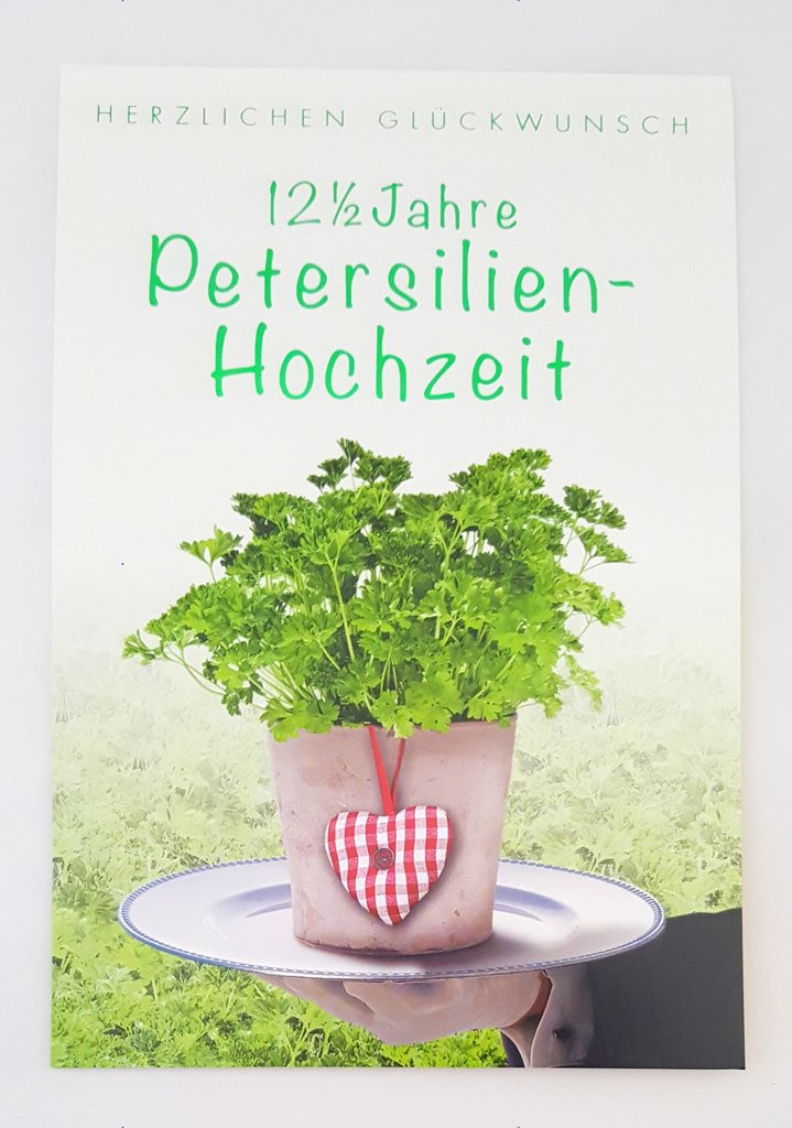 Geschenke Zur Petersilienhochzeit
 Glückwunschkarte "Zur Petersilienhochzeit" Grußkarte bestellen