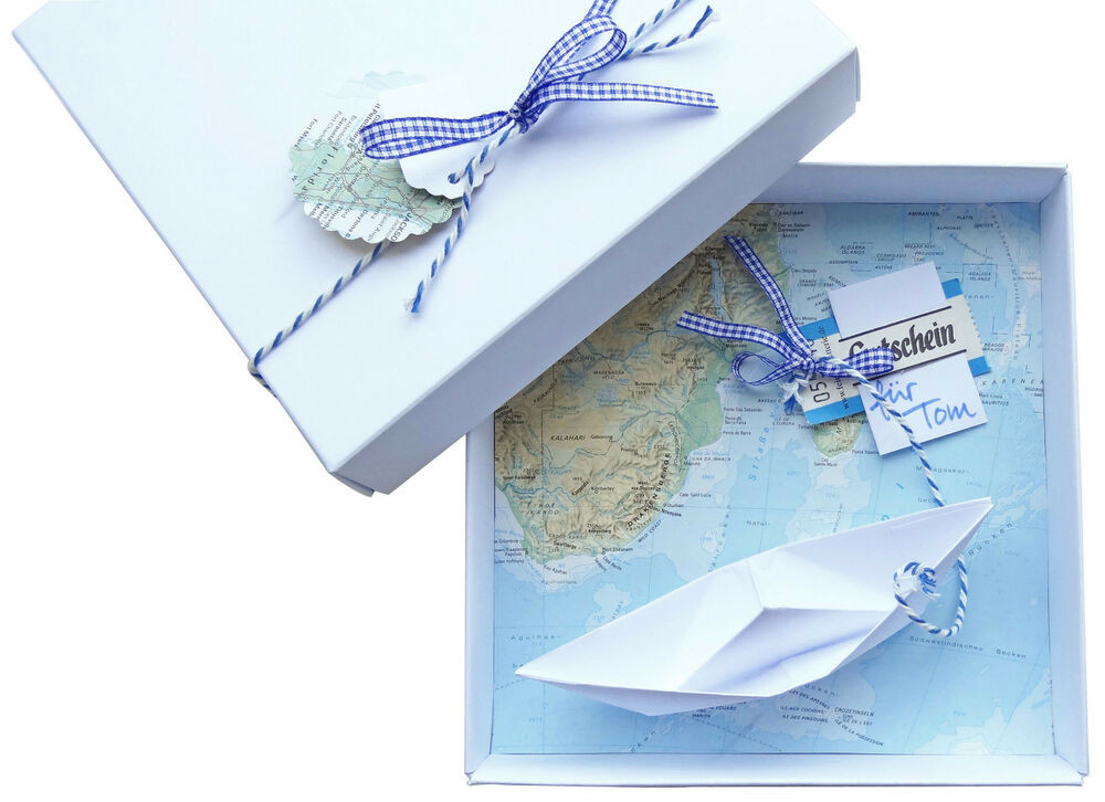 Geschenkidee Hochzeit Geld
 Geldgeschenk Verpackung Reise Gutschein Schiff Geschenk