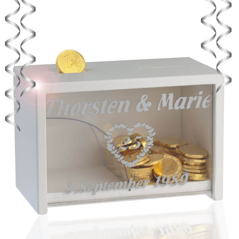 Geschenkideen Silberhochzeit
 Spardose Silberhochzeit Silberhochzeit